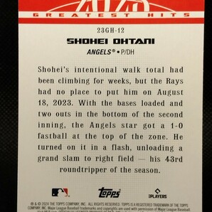 大谷翔平 【2024 TOPPS SERIES 1 2023 GREATEST HITS SHOHEI OHTANI 23GH-12】 エンジェルス ドジャースの画像2