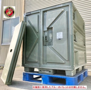 【米軍放出品】専用棚板付きミニコンテナ 道具箱 工具箱 サバゲー ミリタリー USMC PALCON 世田谷ベース 秘密基地 収納庫(E)☆BC1IM-N#24