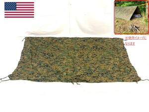 【米軍放出品】☆タープ テントシート 225cm×200cm 迷彩 ウッドランド ミリタリー キャンプ アウトドア MARPAT 防雨シート(60)XC4BK#24