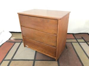  free shipping [ America furniture ]*3 step chest american Mid-century modern antique .. storage furniture clothes storage the US armed forces discharge (220)*CC7P