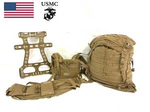 【米軍放出品】USMC PACK セット メインバッグ フレーム ヒップベルト ショルダーハーネス リュックサック ミリタリー ILBE(140)XC22HK#24