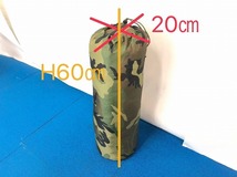 【米軍放出品】未使用品 迷彩バッグ ナイロンバッグ 収納バッグ 直径20cm×高さ60cm (ネコポス) ☆CC17N_画像7