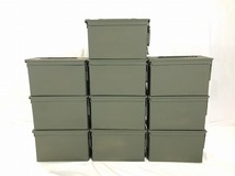 【米軍放出品】☆アンモボックス10個セット M2A1 AMMOBOX ミリタリー アンモ缶 アーモ缶 アモカン 工具箱 弾薬箱 サバゲー(160)AC18AK#24_画像4