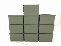 【米軍放出品】☆アンモボックス10個セット M2A1 AMMOBOX ミリタリー アンモ缶 アーモ缶 アモカン 工具箱 弾薬箱 サバゲー(160)AC18AK#24_画像6