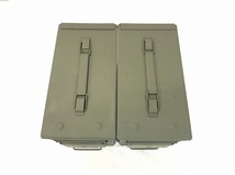 【米軍放出品】☆アンモボックス2個セット M2A1 AMMOBOX ミリタリー アンモ缶 アーモ缶 アモカン 工具箱 弾薬箱 サバゲー(100)AC20BK#24_画像8