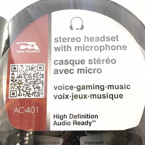 【米軍放出品】未使用品 マイク付きヘッドフォン ステレオヘッドフォン 10個 Cyber Acoustics AC-401 (100) ☆BB27BK-W#24の画像9