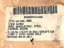 【米軍放出品】未使用品 カーボンスチールワイヤー 炭素鋼線 太さ1mm×94m×3巻 (60) ☆BB28EK-W#24_画像4