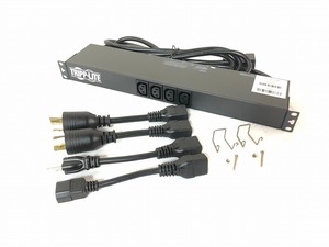 【米軍放出品】未使用品 配電ユニット 1UラックマウントPDU 14コンセント TRIPPLITE PDUNV (100)☆CC22AC