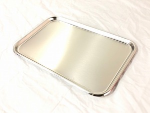 【米軍放出品】未使用品 ステンレストレー W48.5×D32×H2cm トレイ 浅型トレー VOLLRATH REF80190 (100) ☆BC5GK-W#24