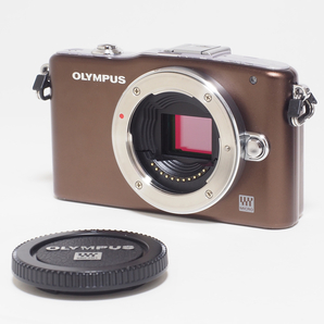 ★ 動作保証・中古 ★ OLYMPUS オリンパス PEN mini E-PM1 ブラウン ボディ本体のみ (付属品・バッテリー無し)の画像1