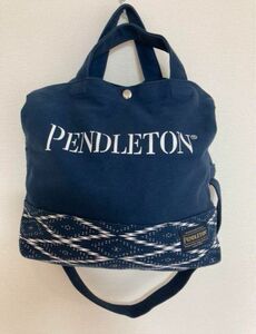 PENDELETON トートバッグ　ネイビー　ショルダーバッグ　2way ハンドバッグ