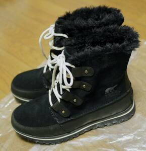 SOREL　ブーツ　COZY JOAN WOMENS LIMITED　スエード＆スムースレザー　防水　24cm (US7) ブラック　ソレル　レディース