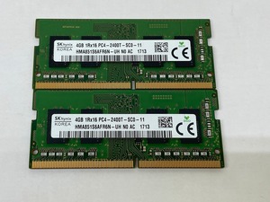 SKhynix PC4-2400T 4GB 1Rx16（2枚セット） 動作確認済◆M290a