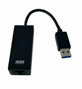 【USB3.0 有線LANアダプ】SANWA LAN-ADUSBRJ45GBK ◆F2703