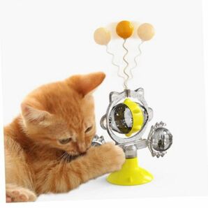 猫 子猫 猫おもちゃ おもちゃ 猫 ご飯 おやつ 遊べる 黄色 イエロー ペット