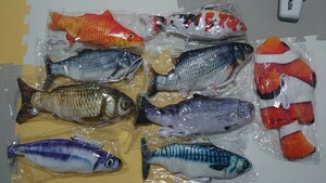 訳あり 選べる魚 知育玩具 猫 犬 おもちゃ ぬいぐるみ ポーチ 激安 魚 さかな 歯磨き 餌 ミニポーチ フィッシュ 玩具 ペット