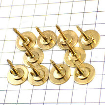 ピンバッジ土台の広い針◆ピンズ用ストッパー付き金色10本で1セット長さ11mm直径8mmゴールド色ピンバッチ_画像2