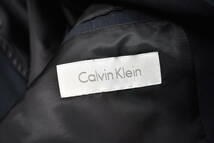 【カルバンクライン】日本製ウールステンカラーコート紺36春夏 Calvin Klein_画像3