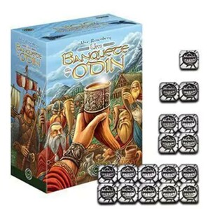 ボードゲーム「オーディンの祝祭」の金属製　銀貨コイントークンのセットA Feast for Odin board game metal coin set