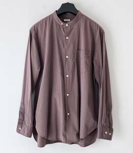 20SS PHIGVEL BAND COLLAR DRESS SHIRT バンドカラー ドレスシャツ SEPIA BROWN