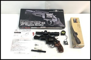 東京)タナカ S&W M327 M&P R8 357マグナムガスリボルバー　スコープ付き　木製グリップ