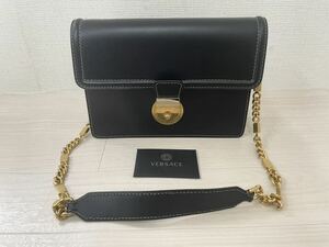 ■VERSACE ショルダーバッグ BLK ゴールドチェーン メデューサ 