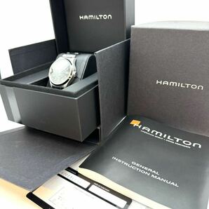 ☆HAMILTON ハミルトン AT/自動巻き メンズ腕時計 カーキ H705950 2824-2 黒文字盤 デイト/の画像2
