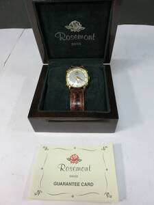 ■Rosemont　「ロゼモン　ノスタルジア」　スイス製　アナログ　クォーツ　レディース腕時計　専用ケース付き
