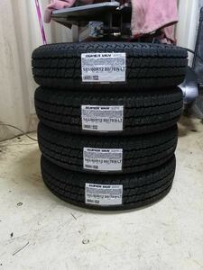 新品4本送料込み13500円 145/80R12 80/78N（6PR） ヨコハマ スーパーVAN Y356 アクティ キャリー サンバー 軽トラ 軽バン