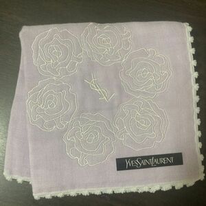 未使用 送料230円～★ YVES SAINT LAURENT イヴ.サンローラン★ガーゼハンカチ