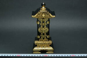 5630 [ beautiful goods ].... memorial tablet times . memorial tablet .. family Buddhist altar Buddhist altar fittings lacquer gold Buddhist altar fittings sculpture carving thing original gold . wooden 