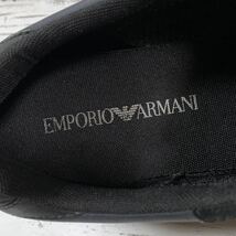 EMPORIO ARMANI エンポリオ アルマーニ サイドロゴ スニーカー X4X533 ブラック 黒 US8 26cm_画像9