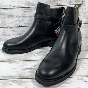 [ unused ]90s Hawkins Hawkins jodhpur boots leather strap short boots Korea made black black 8 26cm