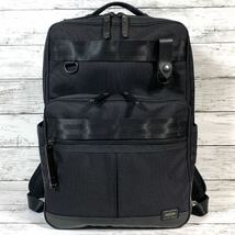 【極美品】PORTER ポーター HEAT ヒート デイパック バックパック リュック ブラック 黒 703-17932_画像2