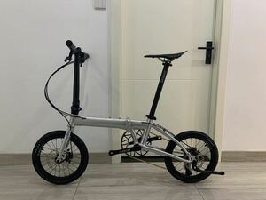 8.1KG ★超軽量　折り畳み　自転車　クリア塗装　アルミ　９速　カスタム　★未使用品★ 検（ダホン　DAHON K3 PLUS　Gn3