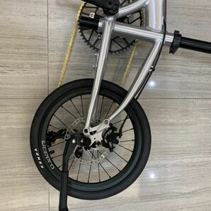 8.1KG ★超軽量 折り畳み 自転車 クリア塗装 アルミ ９速 カスタム ★未使用品★ 検（ダホン DAHON K3 PLUS Gn3の画像7