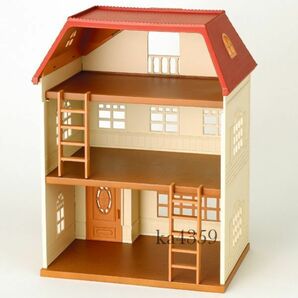 新品 Sylvanian Familiesシルバニアファミリー 3階建てのおしゃれなお家 ギフトセット 4376 シルクネコ人形 家具付き★ドールハウスの画像3