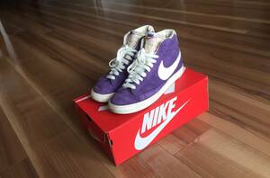 NIKE BLAZER HI SUEDE VINTAGE・US size 8・ビンテージ加工・344344-500・グレープカラー・送料980円～