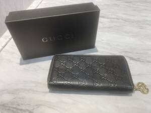 S5723 GUCCI グッチ 212110 GG柄 ラウンドファスナー ジッピーウォレット 長財布