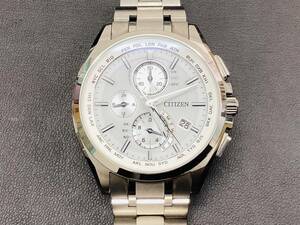 G4788 CITIZEN ATTESA シチズン アテッサ AT8040-57A H804-T018696 ホワイト文字盤　エコドライブ 腕時計 メンズ