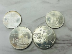 【F7489】カナダ モントリオール オリンピック 銀貨 1976年 5ドル 10ドル 外国銭 古銭 プルーフコインセット