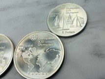 【F7489】カナダ モントリオール オリンピック 銀貨 1976年 5ドル 10ドル 外国銭 古銭 プルーフコインセット_画像6