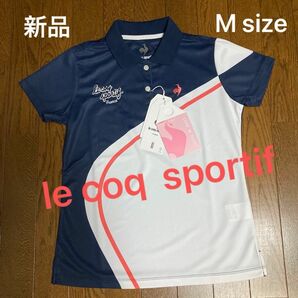 新品　ゴルフウエア　レディース　半袖ポロシャツ　le coq sportif ルコック 花粉対策　Mサイズ