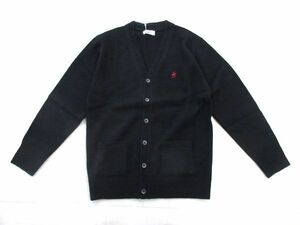 送料300円(税込)■po180■メンズ BEVERLY HILLS POLO CLUB 学生用長袖カーディガンネイビー M【シンオク】