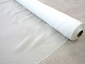 送料300円(税込)■bx338■シフォン生地 ロール(幅約94cm) ホワイト【シンオク】