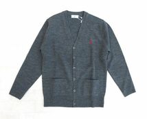 送料300円(税込)■po149■メンズ BEVERLY HILLS POLO CLUB 学生用長袖カーディガン グレー M【シンオク】_画像1