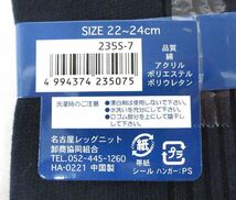 送料300円(税込)■fm657■レディース クルーソックス 22-24cm ネイビー 30足【シンオク】_画像3