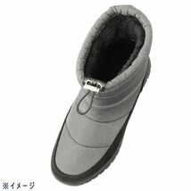 送料300円(税込)■zh315■暖かく滑りにくいブーツ ナイロンデザイン 24cm ブラック 12485円相当【シンオク】_画像4