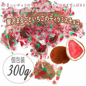 送料300円(税込)■fm411■◎贅沢まるごといちごのチョコレート ティラミス 300g【シンオク】