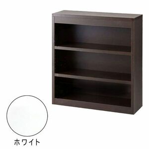 送料300円(税込)■ce205■棚板がっちり書棚 ロータイプ(W50×H80cm) ホワイト【シンオク】